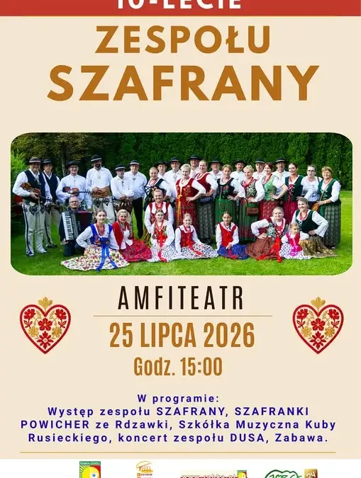 Zespół Szafrany świętuje 10-lecie. Jubileuszowy koncert w Rabce-Zdroju