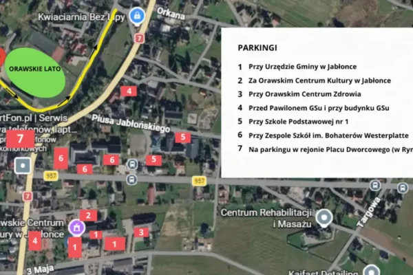 Zmiany w ruchu podczas 34. Orawskiego Lata w Jabłonce – sprawdź, gdzie zaparkować