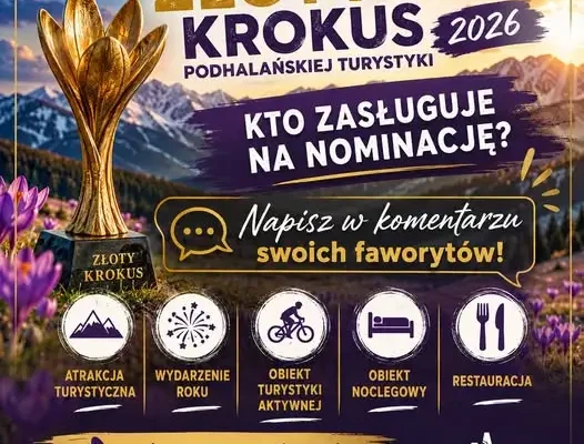 Złoty Krokus 2026: Mieszkańcy Podhala wybiorą najlepsze atrakcje i wydarzenia regionu