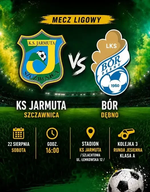 Klasa A: KS Jarmuta podejmuje Bór Dębno w 3. kolejce rundy jesiennej