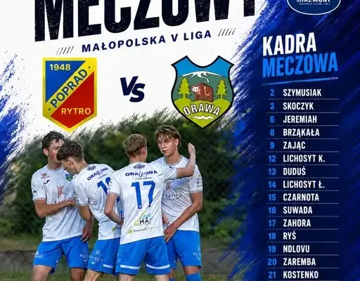 Dziś mecz: LKS Orawa Jabłonka kontra Poprad Rytro na stadionie w Rytrze
