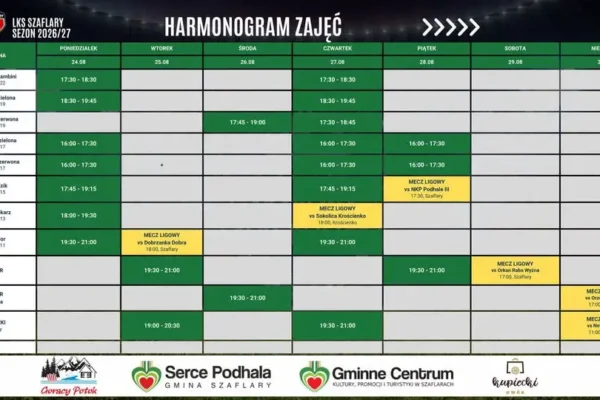Rusza nabór do drużyny piłkarskiej w Szaflarach – zapisy na nowy sezon