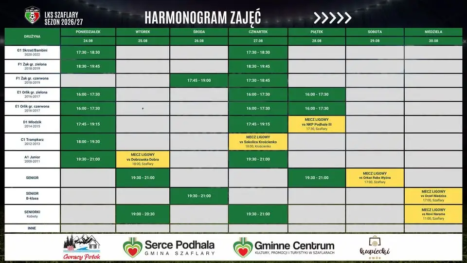 Rusza nabór do drużyny piłkarskiej w Szaflarach – zapisy na nowy sezon
