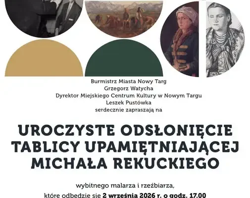 Uroczyste odsłonięcie tablicy pamiątkowej Michała Rekuckiego w Nowym Targu