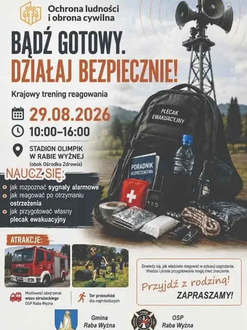 Krajowy trening reagowania w Rabie Wyżnej – bądź gotowy!