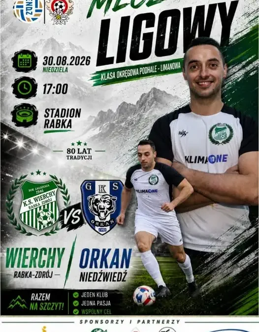 4. kolejka ligowa: Wierchy Rabka-Zdrój zmierzą się z Orkanem Niedźwiedź