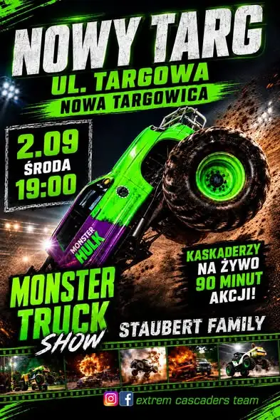Wygraj wejściówki VIP na Monster Truck Show w Nowym Targu!