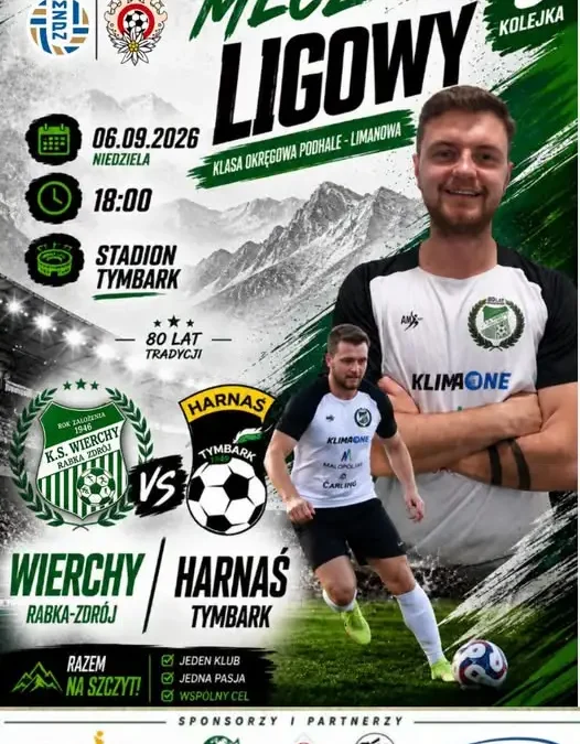 Wierchy Rabka-Zdrój zmierzą się z liderem w Tymbarku