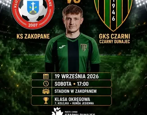 GKS Czarni Czarny Dunajec zagra w Zakopanem. Ważny mecz o ligowe punkty