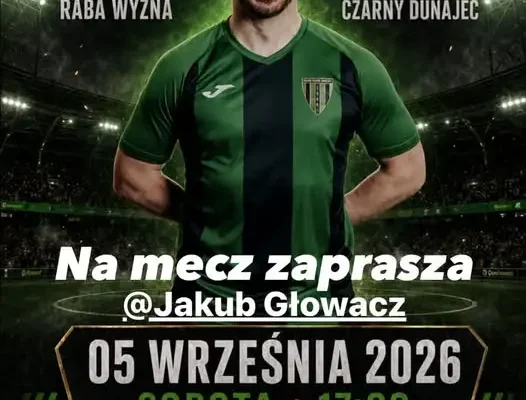 Piłkarski pojedynek w Rabie Wyżnej: Czarni Czarny Dunajec zagrają z Orkanem
