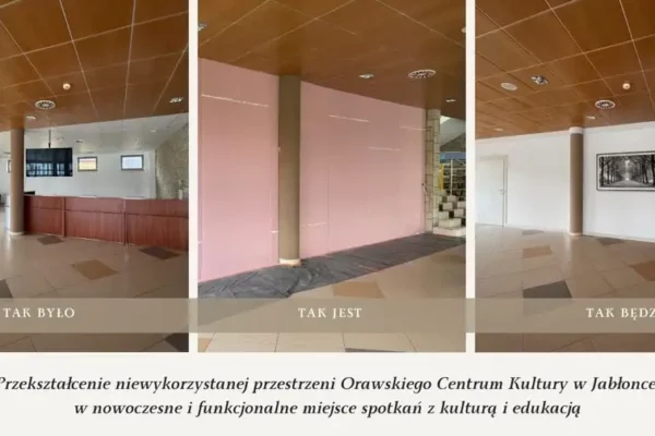 Jabłonka: nowa sala w Orawskim Centrum Kultury w holu głównym