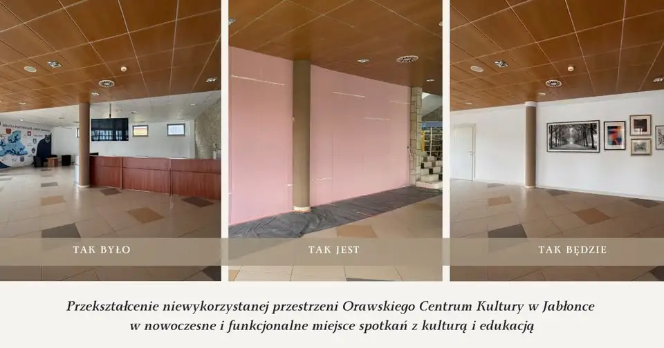 Jabłonka: nowa sala w Orawskim Centrum Kultury w holu głównym