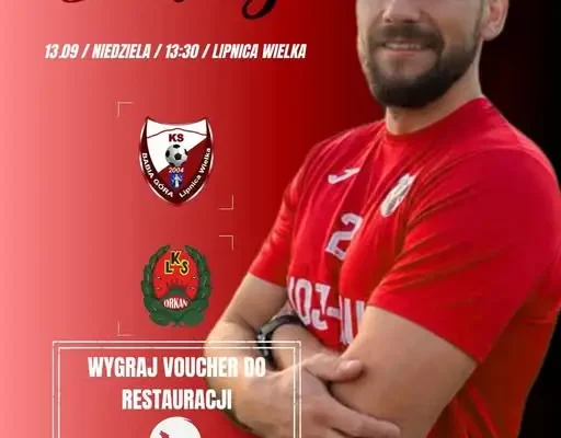 KS Babia Góra Lipnica Wielka zagra z Orkanem Raba Wyżna. W niedzielę ligowe emocje i loteria z pizzą