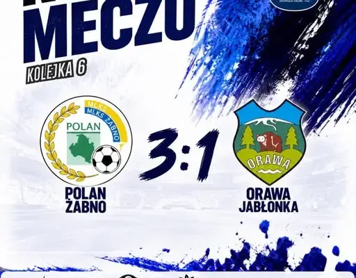 Orawa Jabłonka przegrywa w Żabnie 1:3, ale z optymizmem patrzy w przyszłość