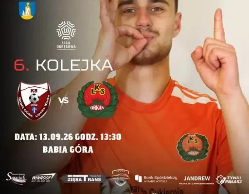 LKS Raba Wróblówka zagra na wyjeździe z Babią Górą w 6. kolejce Ligi Okręgowej