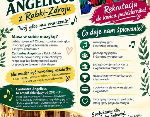 Cantantes Angelicus z Rabki-Zdroju zaprasza kobiety do wspólnego śpiewania