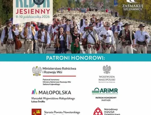 Redyk Jesienny w Szczawnicy 2026 – znamy patronów honorowych wydarzenia