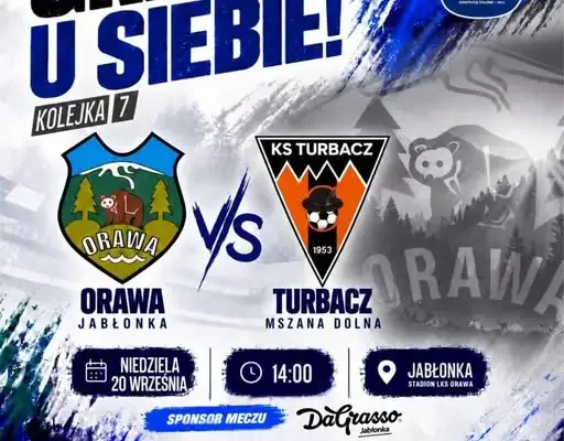 LKS Orawa Jabłonka wraca na własny stadion. W niedzielę mecz z Turbaczem Mszana Dolna