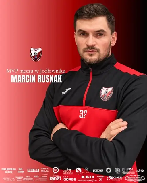 Marcin Rusnak zawodnikiem meczu z LKS Jodłownik