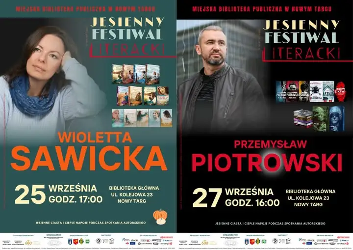Jesienny Festiwal Literacki w Nowym Targu: spotkania z Wiolettą Sawicką i Przemysławem Piotrowskim