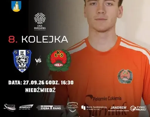 Orkan Września zagra na wyjeździe z Orkanem Niedźwiedź w 8. kolejce ligi