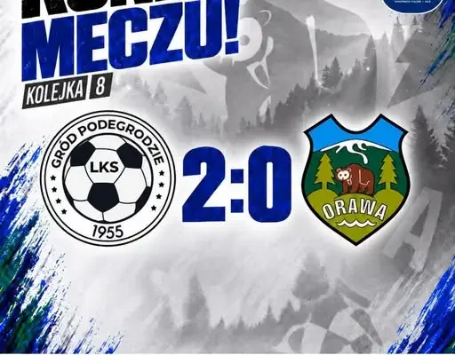 LKS Orawa Jabłonka bez punktów w Podegrodziu – porażka 0:2 z Grodem