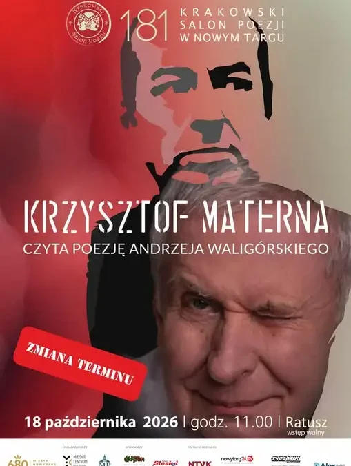 Nowy Targ: 181. Salon Poezji z poezją Andrzeja Waligórskiego – nowy termin 18 października