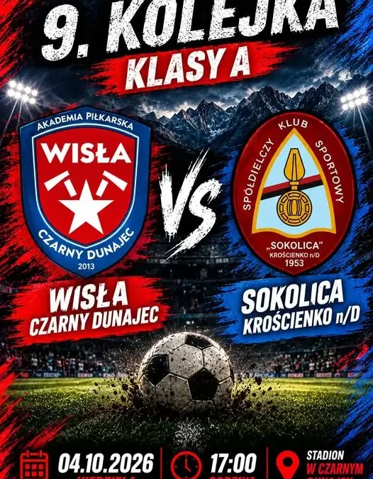 Sokolica Krościenko zagra w niedzielę w Czarnym Dunajcu