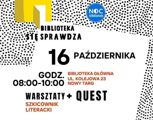 Noc Bibliotek w Nowym Targu – warsztaty, quest i klub książki już 16 października