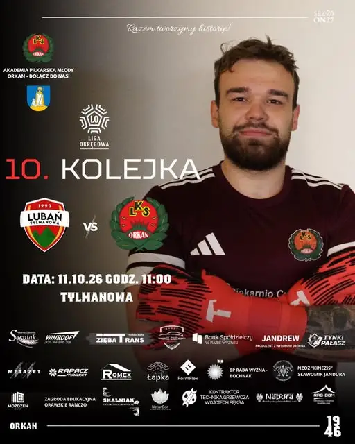 Liga okręgowa: LKS Raba Wyżna zagra w Tylmanowej o punkty
