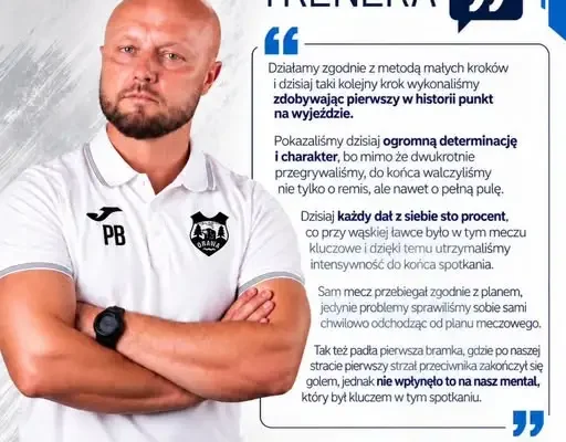 Pierwszy wyjazdowy punkt w historii. Trener Orawy Jabłonka podsumował mecz z Tarnovią
