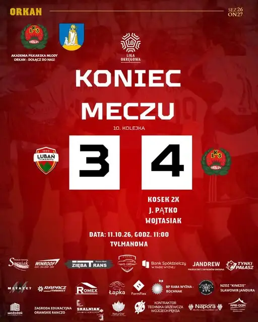 Zwycięstwo LKS Raba w Tylmanowej. Kosek z dubletem!